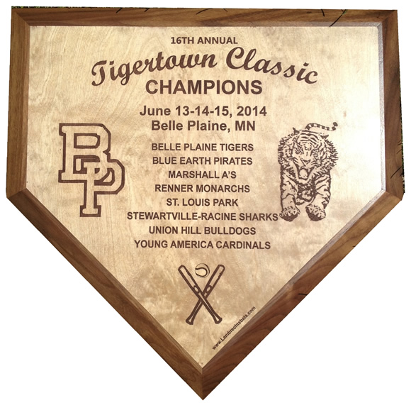 2014 Tigertown Classic home plate trophy