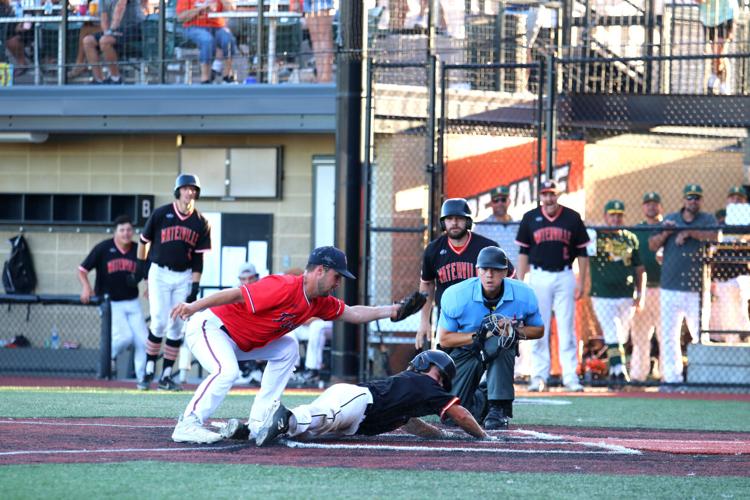 Pitcher Josh Terrio provided backup at home plate, but the throw from the catcher came a second too late and Waterville’s Isaac Turner was called safe.