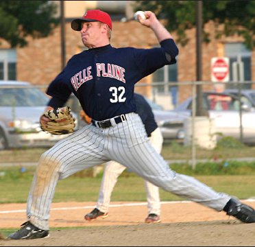 The Tigers&rsquo; Adam Johnson struck out 14 batters in Friday&rsquo;s 13-3 rout of Henderson. --PHOTO COURTESY OF BELLE PLAINE HERALD