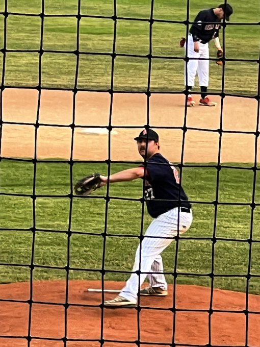 Brody Curtiss pitching vs Plymouth