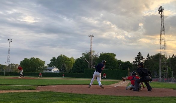 Derek Dahlke rips a double