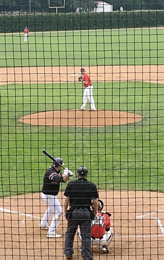 Derek Hoffman pitching vs Wells